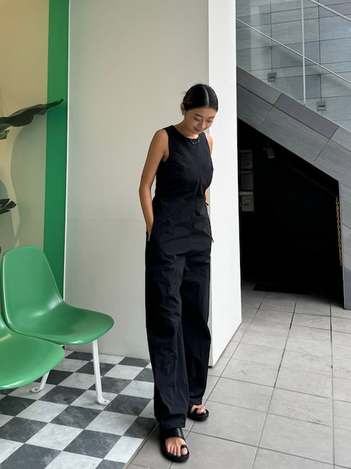 アリシアスタン　ロンパース セール】Open Side Waist Jumpsuit /スカラップナイロン