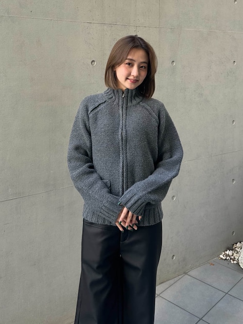 セール】Zip Up Knit Cardigan /ジップアップニットカーディガン