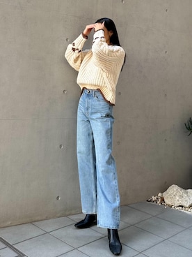 「秋服」｜「アイテム（ニット/セーター）」を使った、ALEXIA STAMさん（レディース・164cm）の夏コーディネート