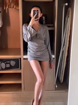 「アイテム（水着）」を使った、ALEXIA STAMさん（レディース・163cm）の秋コーディネート