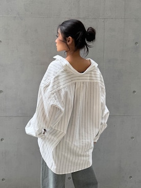 「ALEXIA STAM（アリシアスタン）のFloral Denim Pants /ウエストフローラル デニムパンツ（デニムパンツ、ブルー系）」を使った、ALEXIA STAMさん（レディース・163cm）の春コーディネート