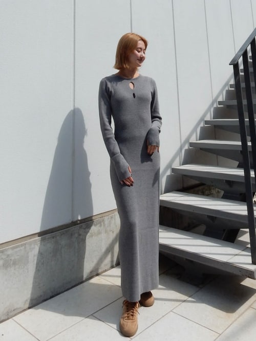 セール】Two-Way Knit Long Dress /2way ニットワンピ（ワンピース