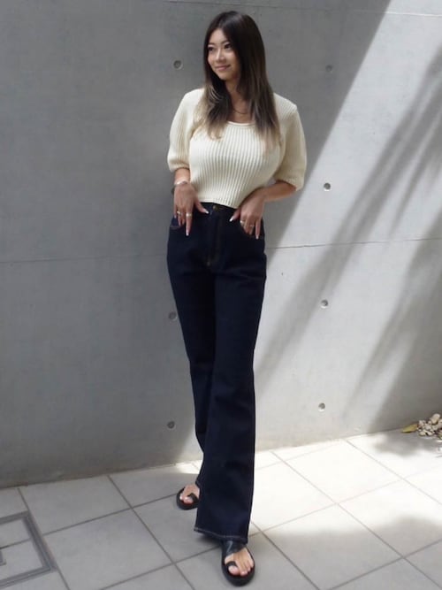 ALEXIA STAM ニット セーター U Neck Knit Top /Uネックニット