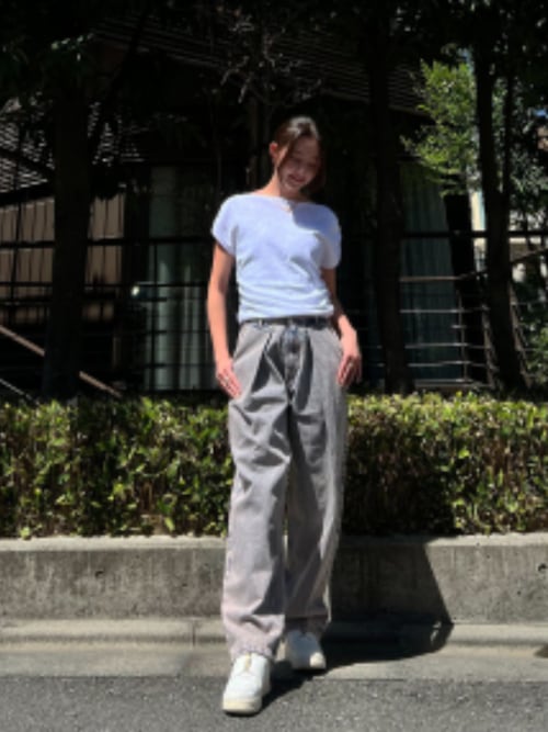 ALEXIA STAM tシャツ Side Gather Boat Neck Tee /サイド