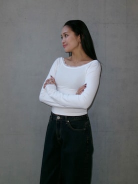 ALEXIA STAMさん（レディース・163cm）の冬コーディネート