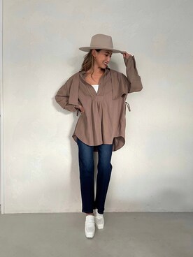 ALEXIA STAMさん（レディース・163cm）の冬コーディネート