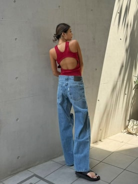 「アイテム（その他トップス）」を使った、ALEXIA STAMさん（レディース・155cm）の夏コーディネート