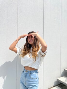 ALEXIA STAMさん（レディース・164cm）の春コーディネート