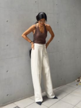 「ノースリーブニット」｜ALEXIA STAMさん（レディース・157cm）の夏コーディネート