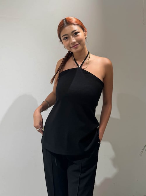 commesi studios ホルターネックトップス Halter Neck Tops (Black) – COMME SI STUDIO