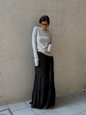 「レーススカート」｜ALEXIA STAMさん（レディース・157cm）の夏コーディネート