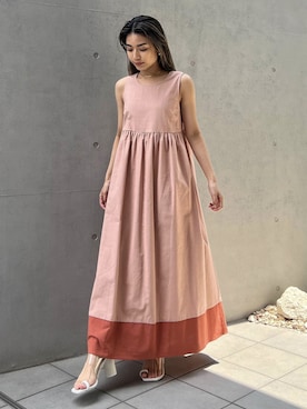 「アイテム（ワンピース、ピンク系）」を使った、ALEXIA STAMさん（レディース・155cm）の春コーディネート