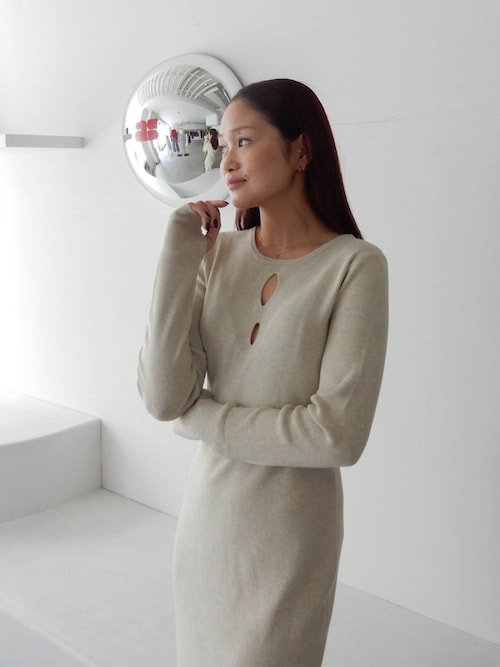 Two-Way Knit Long Dress /2way ニットワンピ（ワンピース）｜ALEXIA