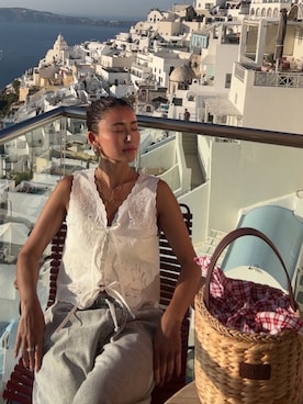 ALEXIA STAMさん（レディース・158cm）の夏コーディネート