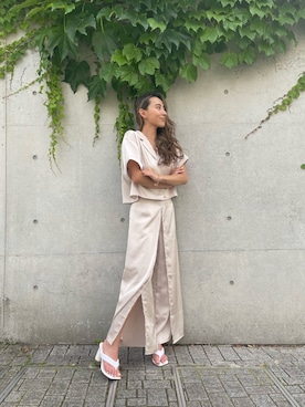 ALEXIA STAMさん（レディース・163cm）の夏コーディネート