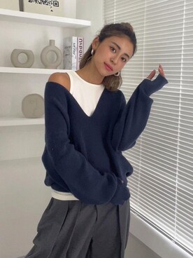 ALEXIA STAMさん（レディース・158cm）の秋コーディネート