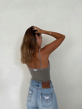 ALEXIA STAMさん（レディース・154cm）の夏コーディネート