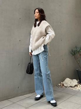 ベスト ジレ Cachecoeur Knit Vest /カシュクールニットベスト レディース Cachecoeur Knit Vest /カシュクールニットベストを使った人気