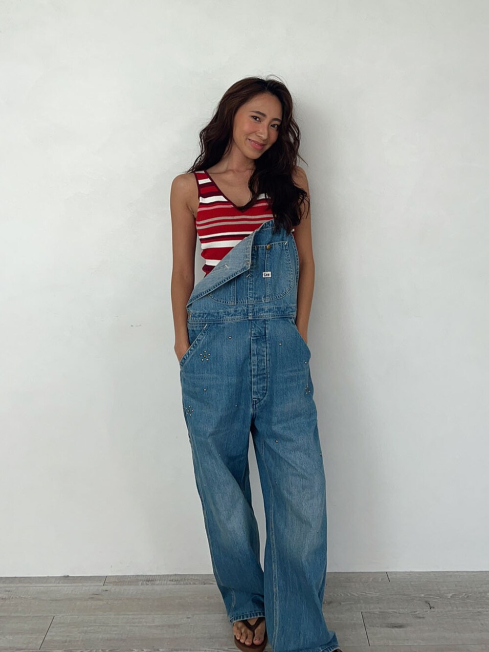 Lee x ALEXIA STAM] Studded Overalls /Leeコラボ デニム