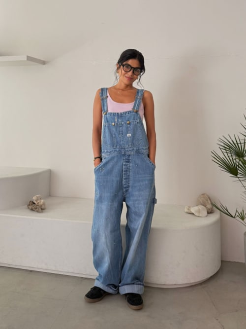 【新品未使用】ALEXIA STAM アリシアスタン デニムサロペット Sサイズ Lee x ALEXIA STAM] Studded Overalls | ALEXIA STAM