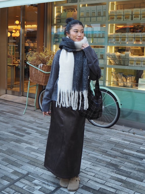 ALEXIA STAM（アリシアスタン） スカート Fake Leather Warm Long