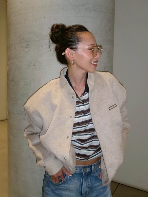 セール】Logo Wool Blouson /ロゴ刺しゅうウールブルゾン（ブルゾン