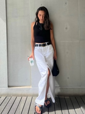 「ラフスタイル」｜ALEXIA STAMさん（レディース・163cm）の夏コーディネート