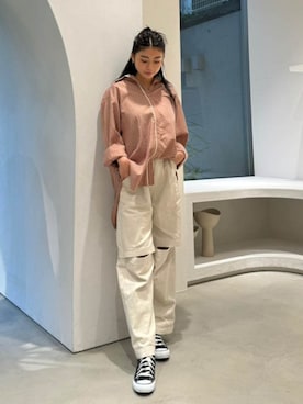 「ホワイトデニム」｜ALEXIA STAMさん（レディース・164cm）の夏コーディネート