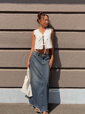 ALEXIA STAMさん（レディース・163cm）の夏コーディネート