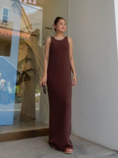 セール】Cotton Knit Long Dress /ニットロングワンピ(ワンピース セール】Cotton Knit Long Dress /ニットロングワンピ(ワンピース