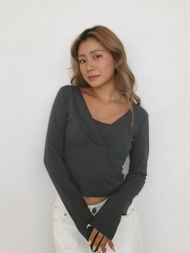 ALEXIA STAMさん（レディース・160cm）の冬コーディネート