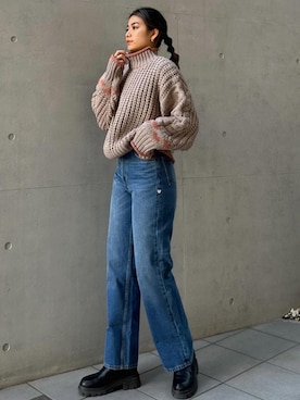 ALEXIA STAMさん（レディース・155cm）の冬コーディネート