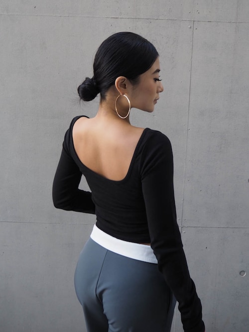 セール】Wellness Turn-up Waist Warm Pants /裏起毛 ウエスト折返し