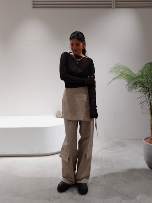 セール】Wellness Mesh Long Sleeve Top/ウェルネスメッシュロン