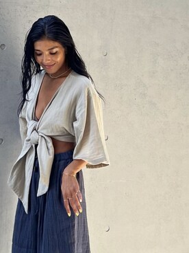 ALEXIA STAMさん（レディース・157cm）の夏コーディネート