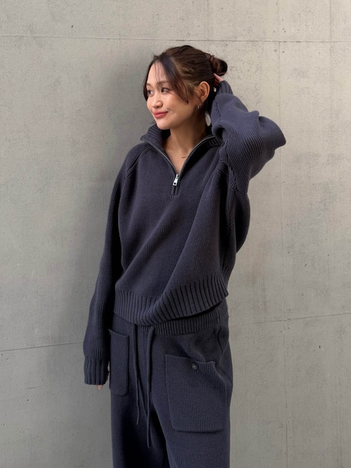 Half Zip Knit Top/ハーフジップニット（ニット/セーター）｜ALEXIA