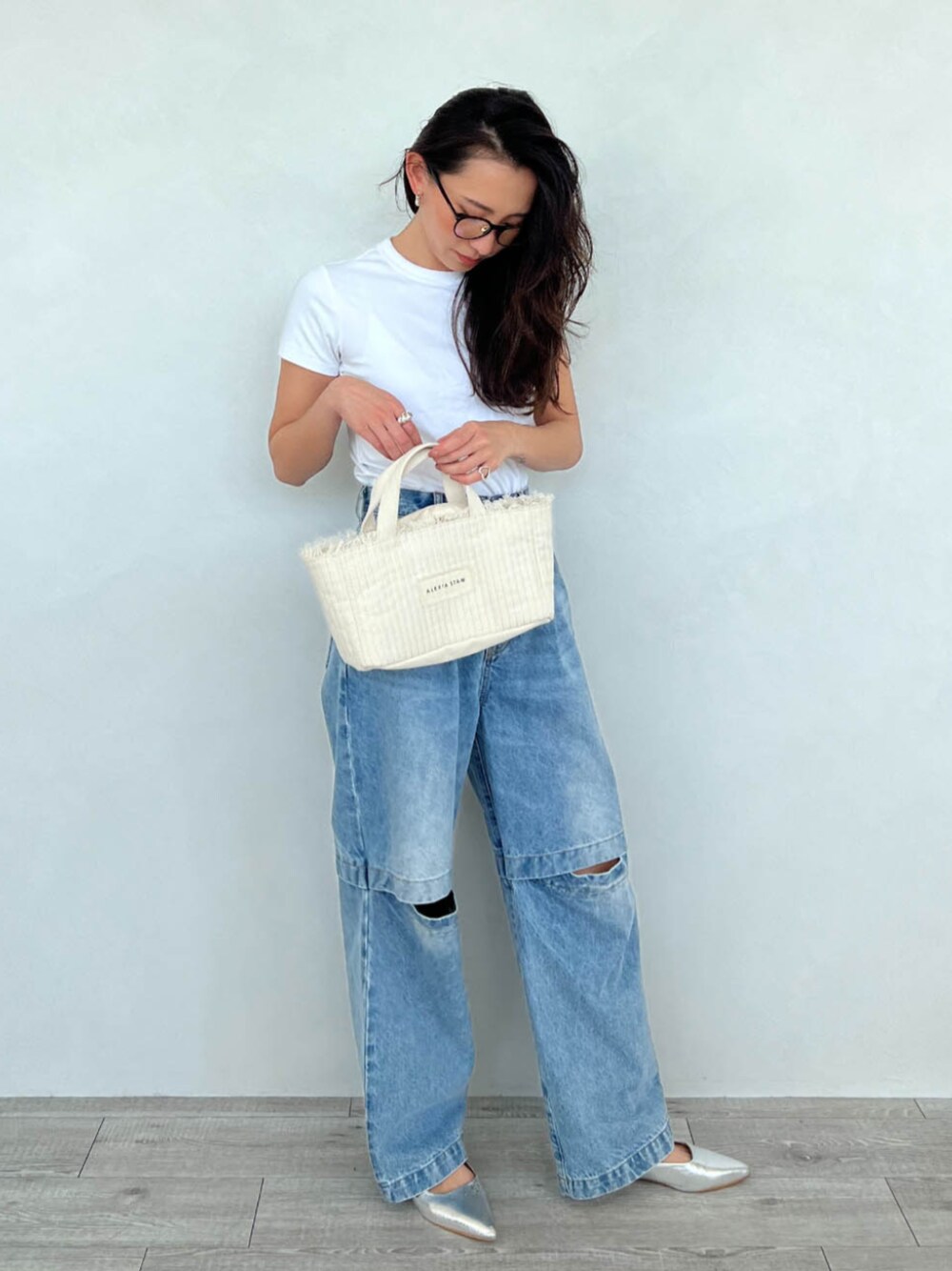 ALEXIA STAM（アリシアスタン）の「Drawstring Tote Bag /巾着