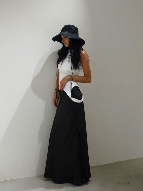 アリシアスタンサテンスカート ALEXIA STAM（アリシアスタン）の「Satin Side Ribbon Skirt