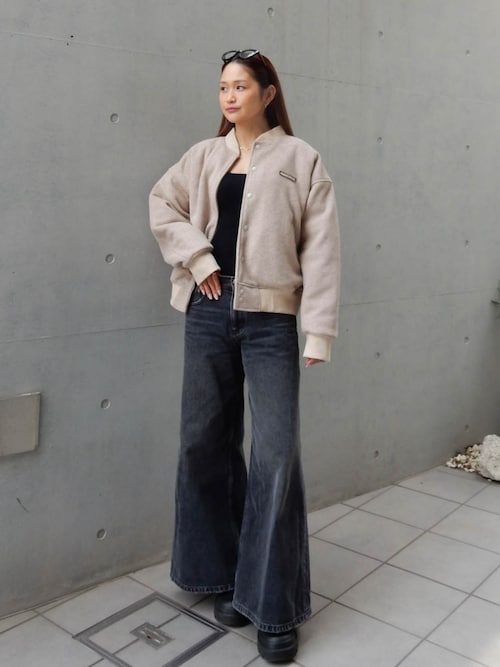 セール】Logo Wool Blouson /ロゴ刺しゅうウールブルゾン（ブルゾン