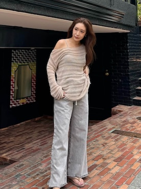 ALEXIA STAMさん（レディース・159cm）の夏コーディネート