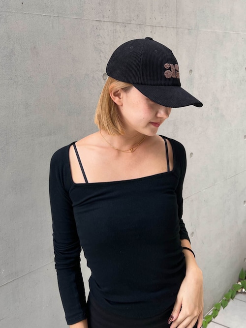 Wellness Square Neck Rib Top /スクエアネックリブトップ（Tシャツ