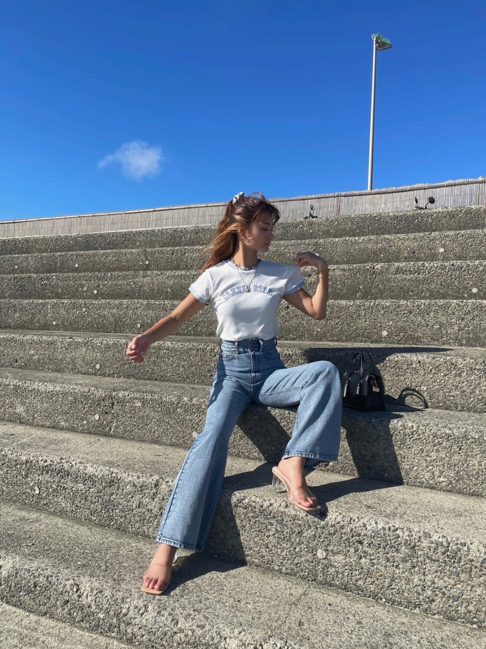ALEXIA STAM（アリシアスタン）の「Front Arch Logo Ringer Tee