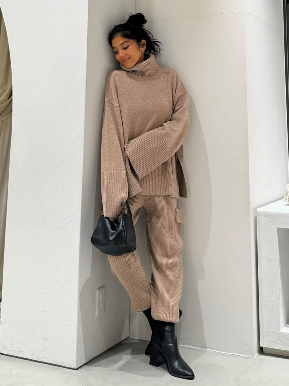 ALEXIA STAM（アリシアスタン）の「High Neck Wide Knit Top
