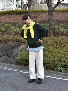 吉沢成夏（ヨシザワセナ）さん（メンズ・180cm）の冬コーディネート