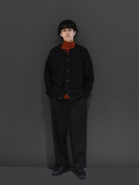 「Uiscel（ユイセル）のアイテム」を使った、吉沢成夏（ヨシザワセナ）さん（メンズ・180cm）の冬コーディネート