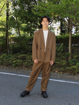 吉沢成夏(ヨシザワセナ)さん(メンズ・180cm)の秋コーディネート