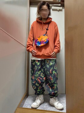 Uniqlo ユニクロ のパーカー オレンジ系 を使ったメンズ人気ファッションコーディネート Wear