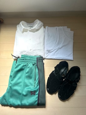 「H&M（エイチ・アンド・エム）のアイテム（タンクトップ）」を使った、moranmanさん（メンズ・168cm）の春コーディネート