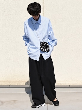 「INTER FACTORY（インターファクトリー）のアイテム（シャツ/ブラウス）」を使った、おやすみくん💤さん（メンズ・170cm）の夏コーディネート