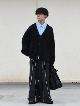 「SENSE OF PLACE by URBAN RESEARCH（センスオブプレイスバイアーバンリサーチ）のフェイクレザーマルシェバッグ（トートバッグ）」を使った、おやすみくん💤さん（メンズ・170cm）の冬コーディネート